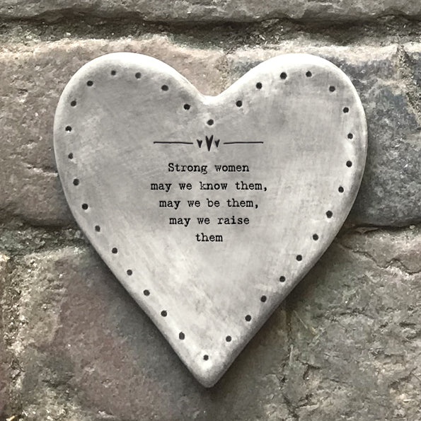 Rustic heart coaster-Strong women