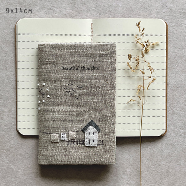 Small linen book-Beautiful thoughts
