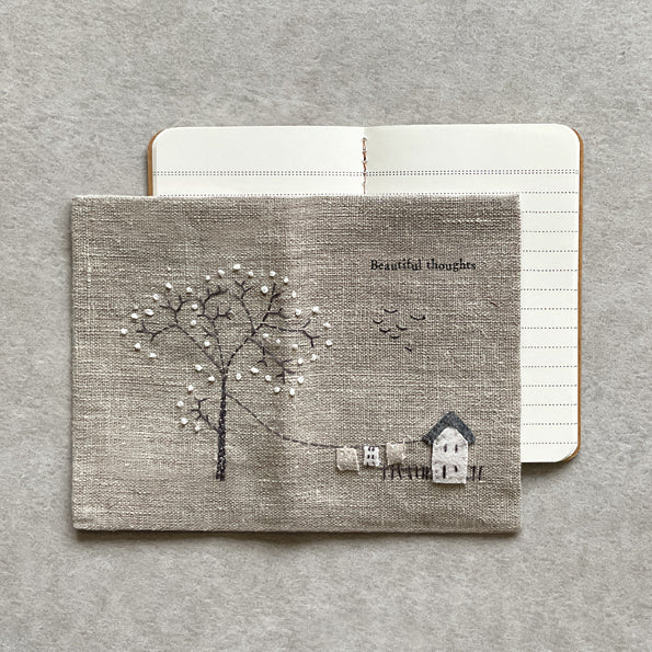 Small linen book-Beautiful thoughts
