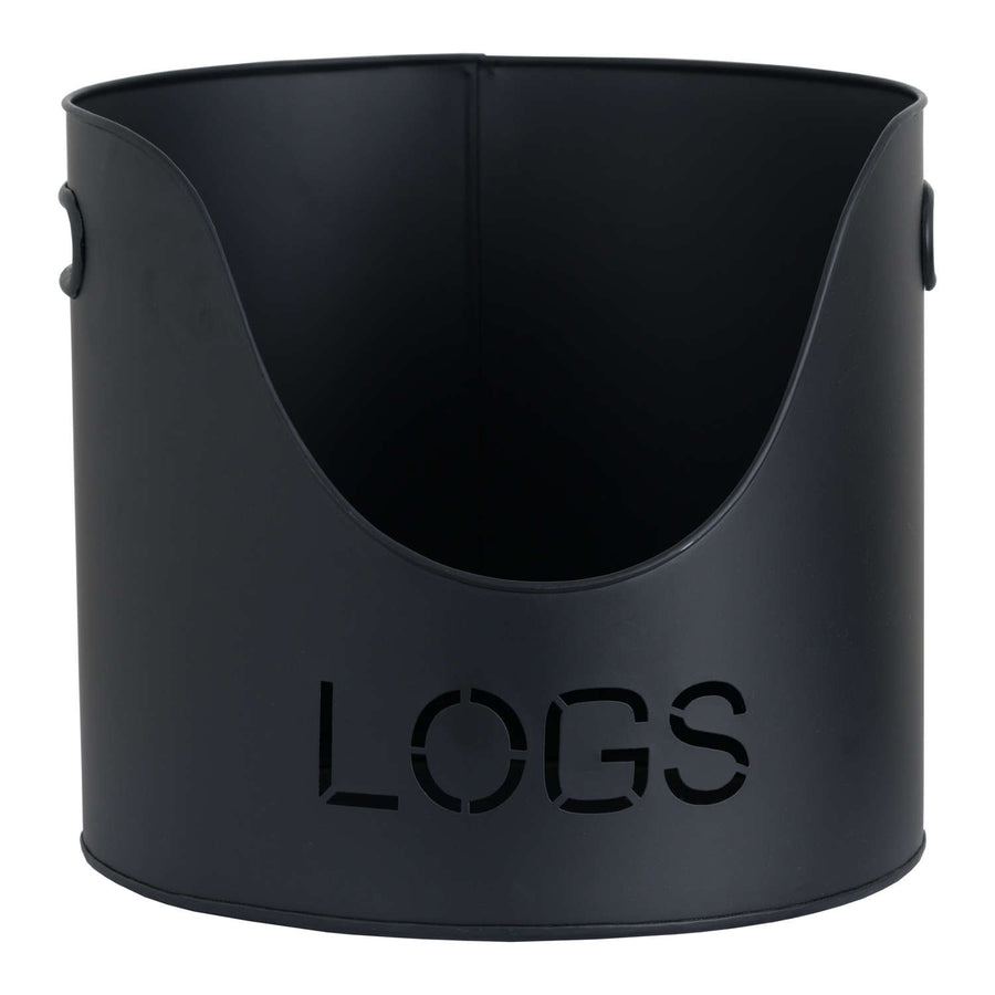 Black Finish Logs and Kindling Buckets & Matchstick Holder