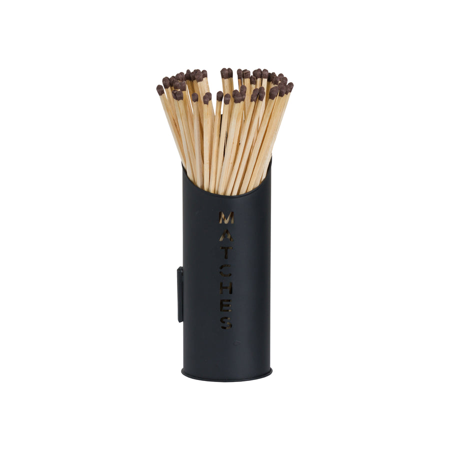 Black Finish Logs and Kindling Buckets & Matchstick Holder