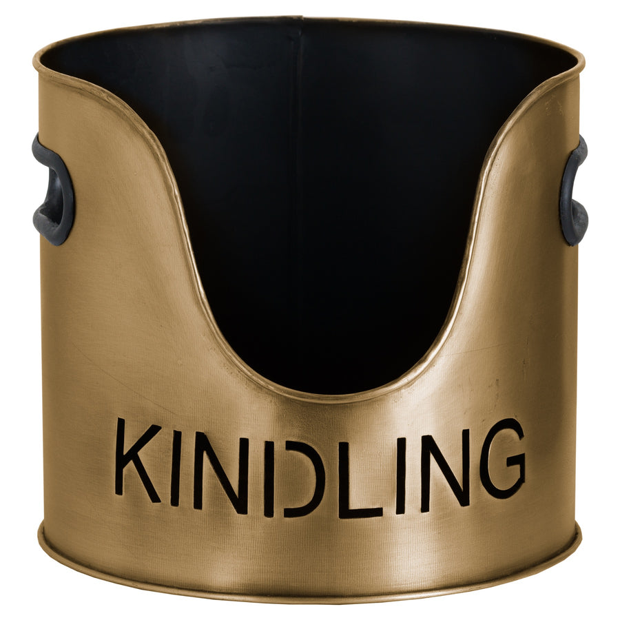 Bronze Finish Logs and Kindling Buckets & Matchstick Holder