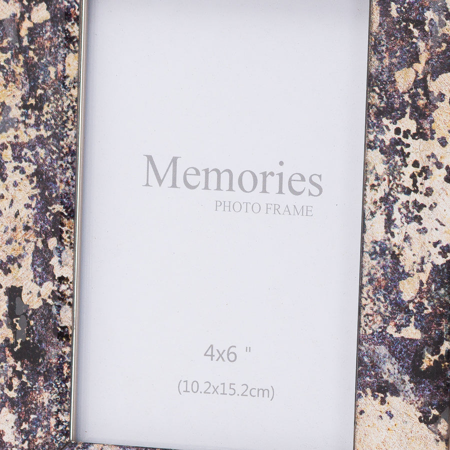 Silver Foil Metallic 4x6 Frame
