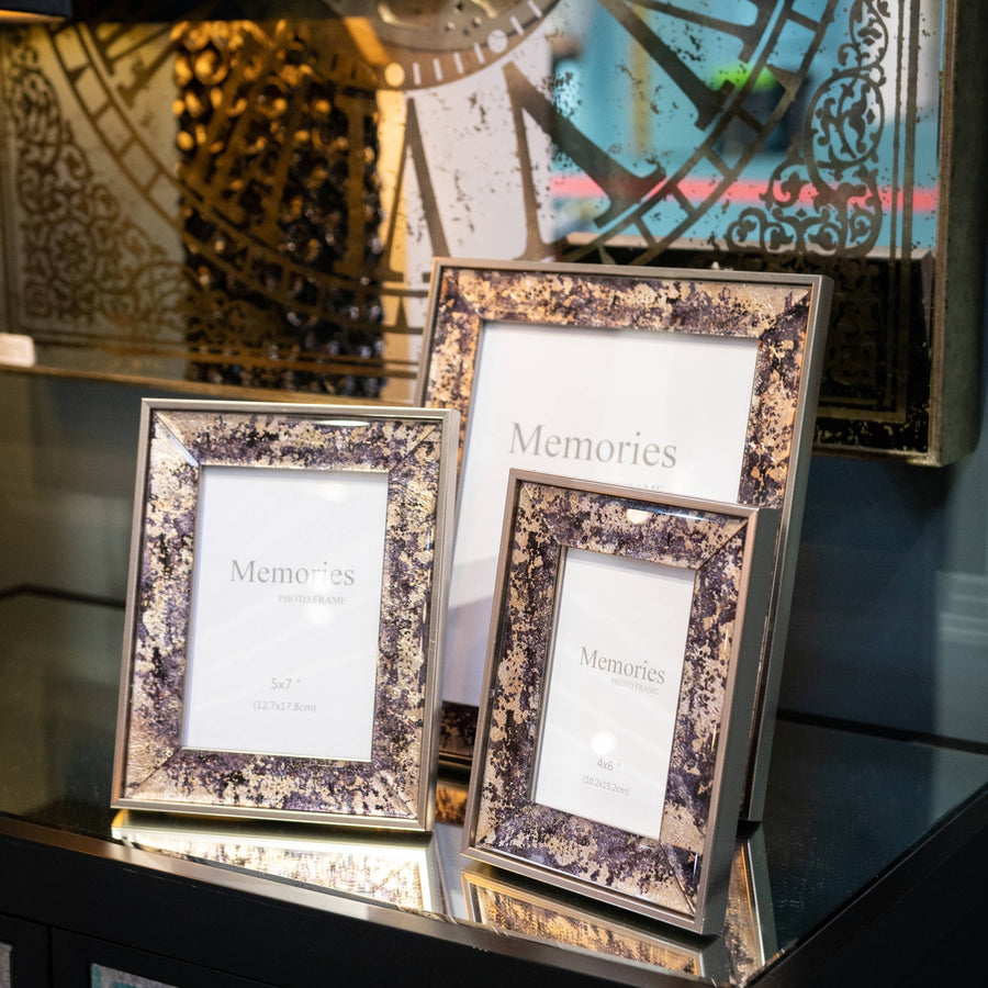 Silver Foil Metallic 4x6 Frame