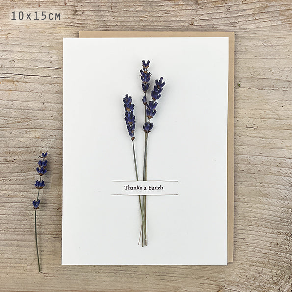 Dried flower card-Thanks a bunch-East of India