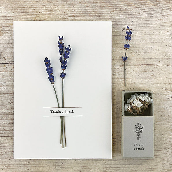 Dried flower card-Thanks a bunch-East of India