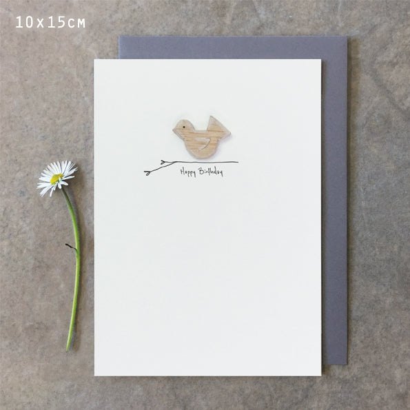 Woodland card-Happy Birthday/ Bird