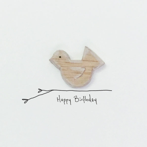 Woodland card-Happy Birthday/ Bird