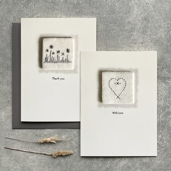 Embroidered Thank You Card - East of India