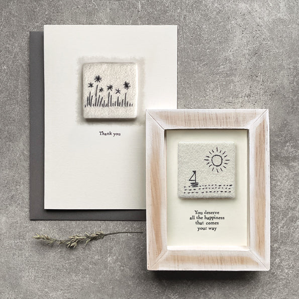 Embroidered Thank You Card - East of India