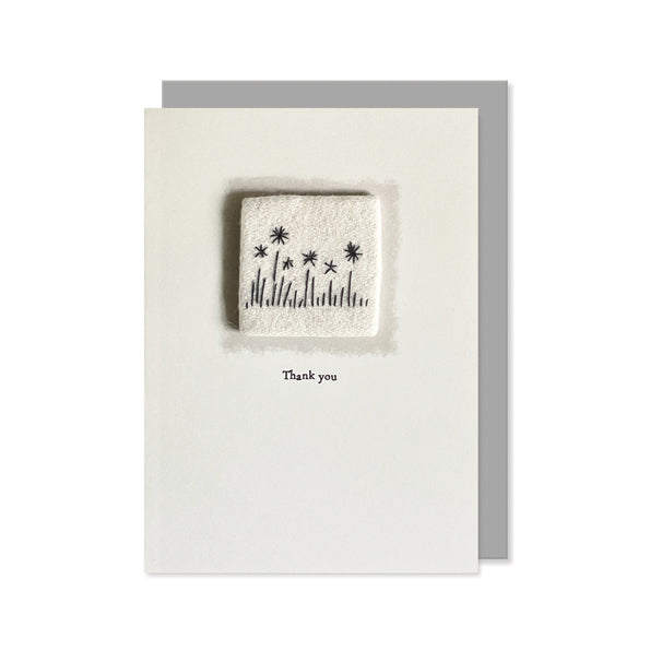 Embroidered Thank You Card - East of India