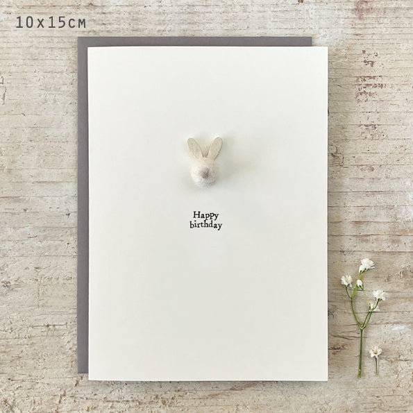 Pom bunny card-Happy birthday