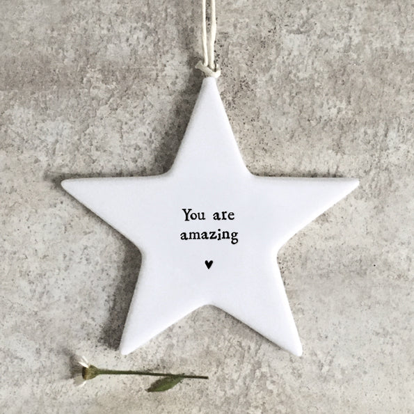 Porcelain star-You are amazing