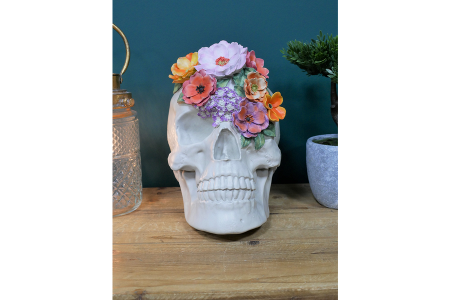 Skull with Flowers