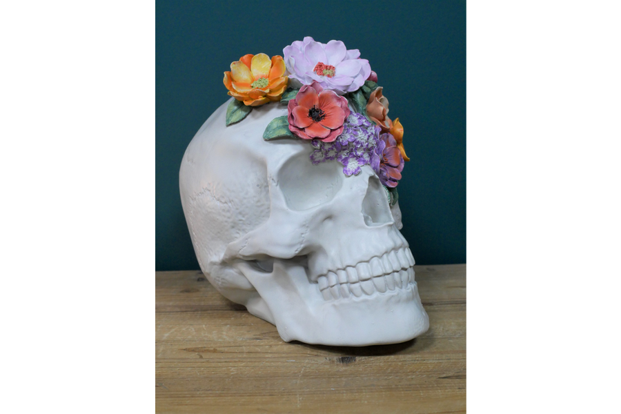Skull with Flowers