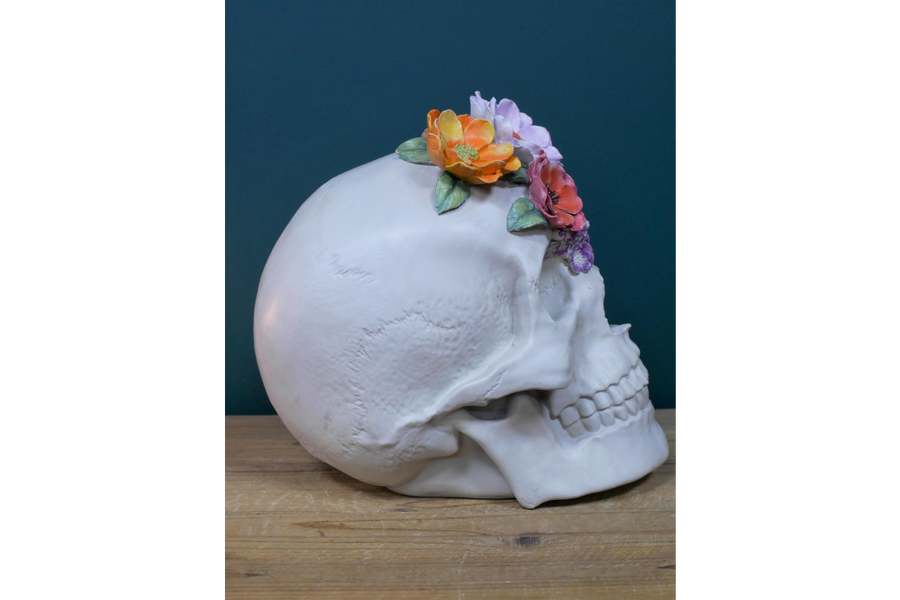 Skull with Flowers