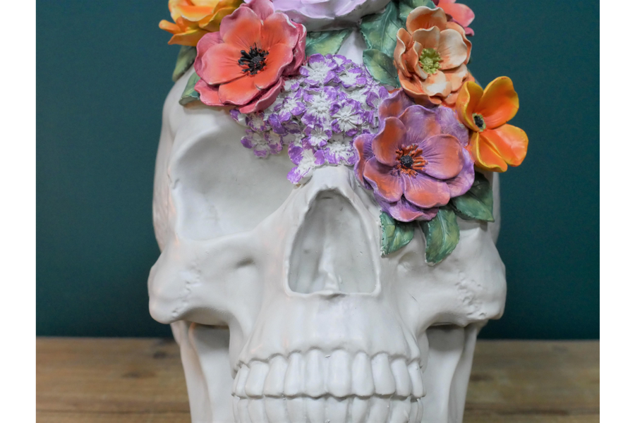 Skull with Flowers