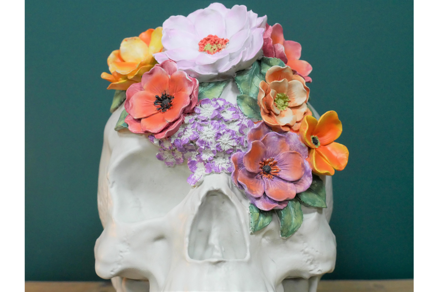 Skull with Flowers