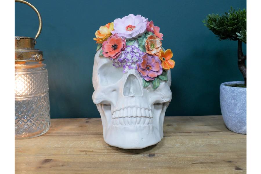 Skull with Flowers