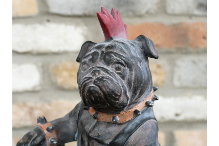 Bulldog on a Motorbike Statue