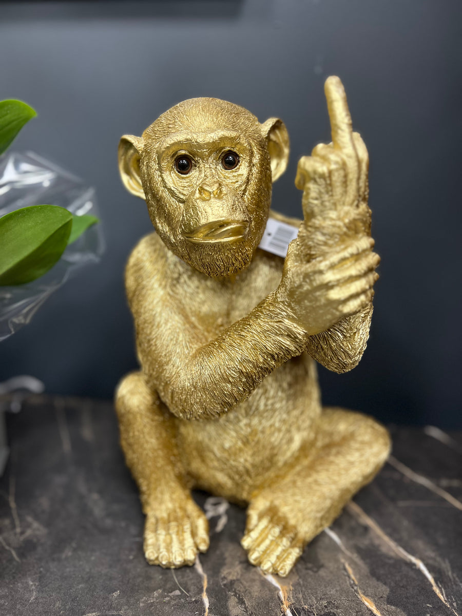 Gold Up Yours Monkey