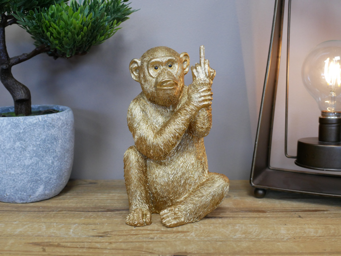 Gold Up Yours Monkey