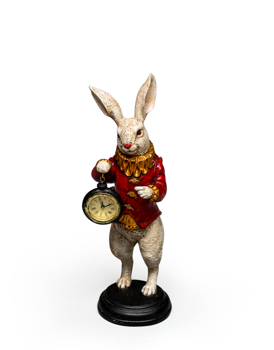 The White Rabbit Standing Clock Figure