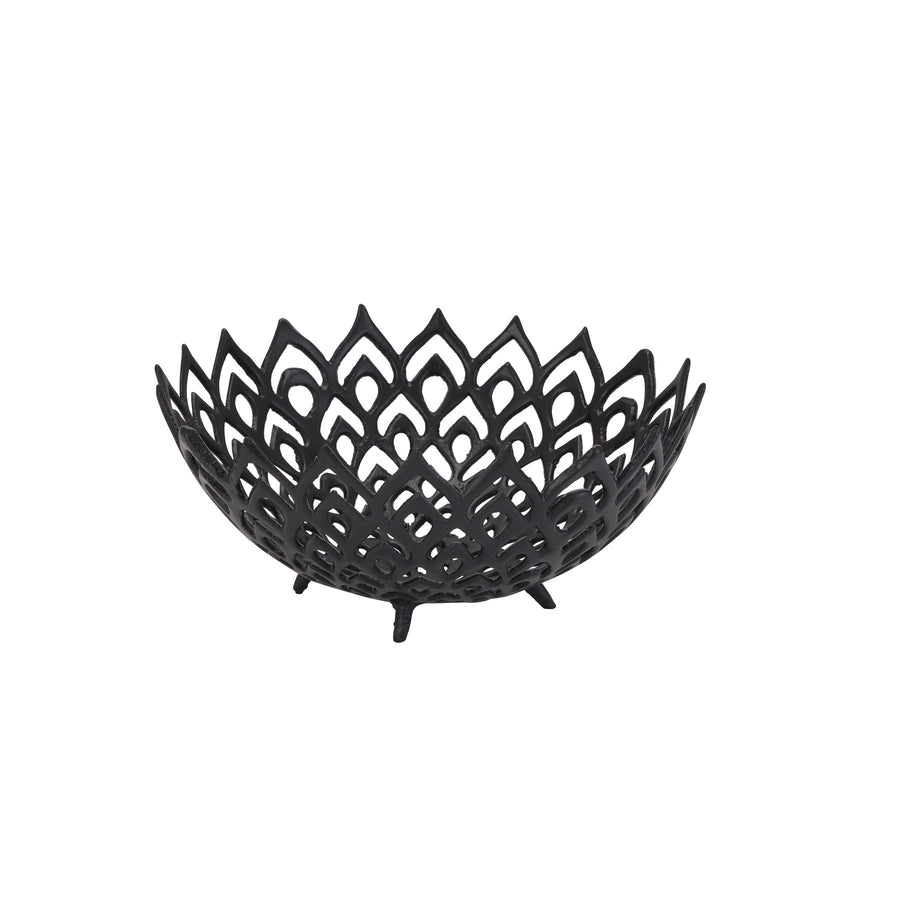 Black Cast Large Lattice Bowl
